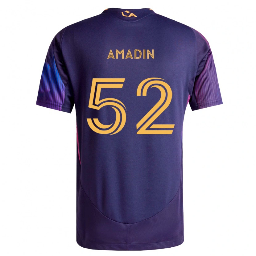 Danxen Kvinder Elijah Amadin #52 Dyb Lilla Gul Udebane Spillertrøjer 2026/27 Trøje T-Shirt