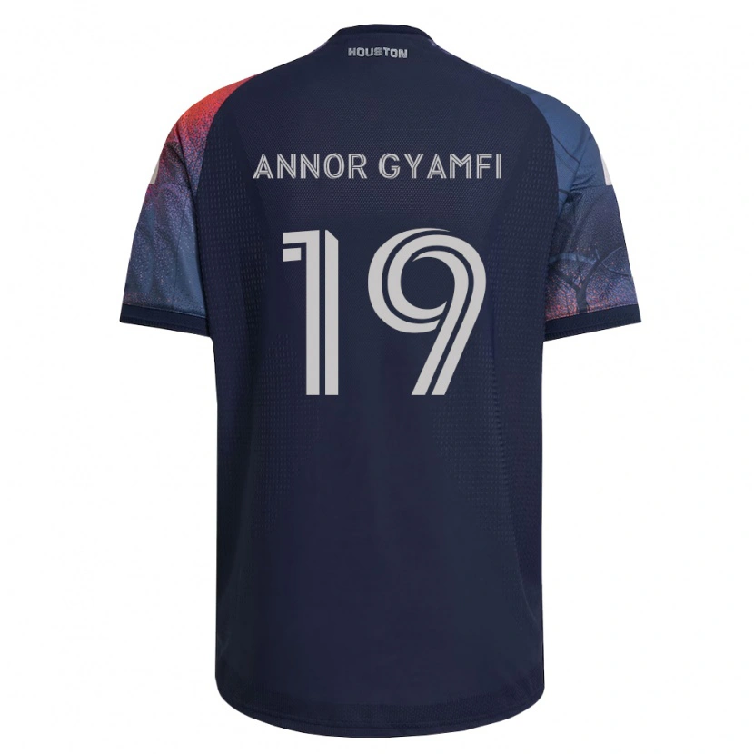 Danxen Kvinder Stephen Annor Gyamfi #19 Dyb Blå Hvid Orange Udebane Spillertrøjer 2026/27 Trøje T-Shirt