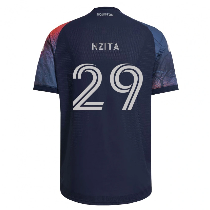 Danxen Kvinder Sebastiao Nzita #29 Dyb Blå Hvid Orange Udebane Spillertrøjer 2026/27 Trøje T-Shirt