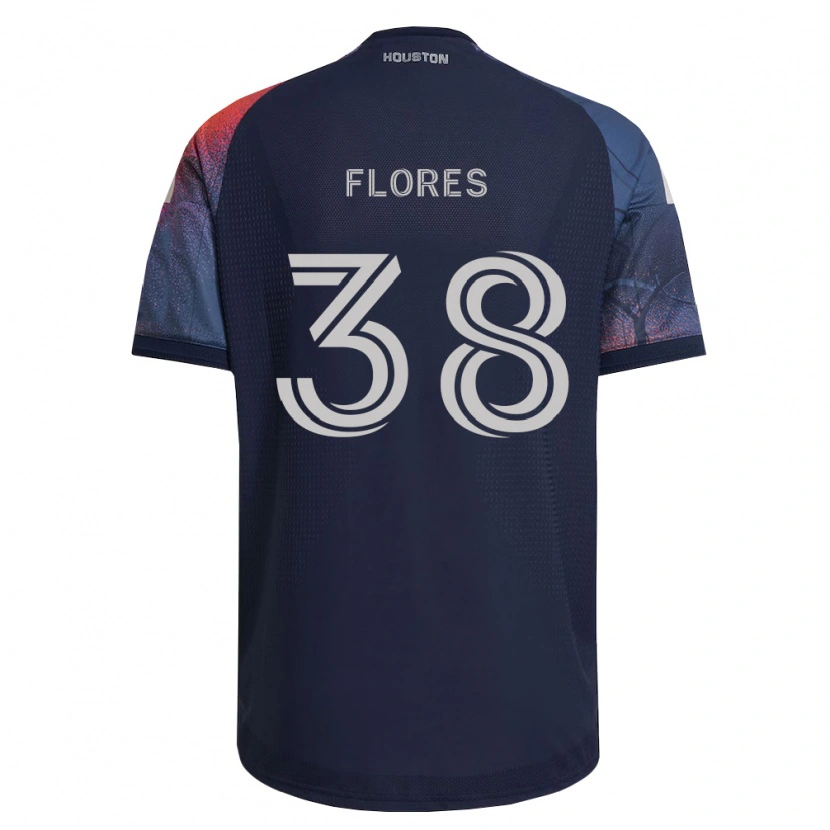 Danxen Kvinder Omar Flores #38 Dyb Blå Hvid Orange Udebane Spillertrøjer 2026/27 Trøje T-Shirt