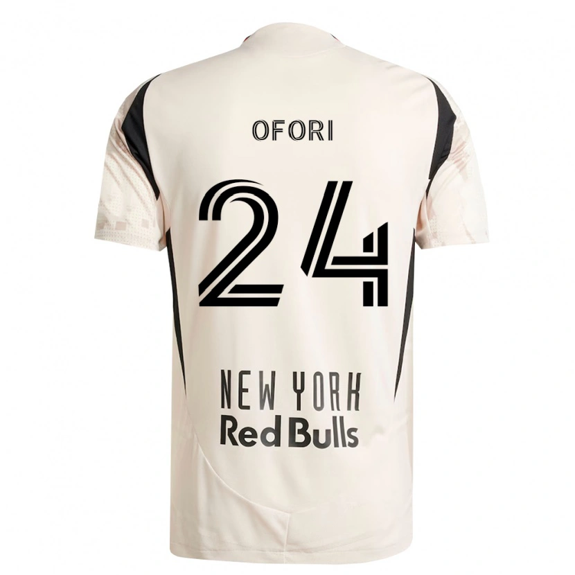 Danxen Kvinder Curtis Ofori #24 Råhvid Rød Sort Udebane Spillertrøjer 2026/27 Trøje T-Shirt