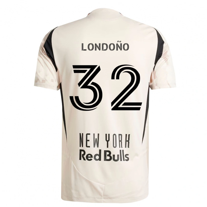 Danxen Kvinder Erick Londoño #32 Råhvid Rød Sort Udebane Spillertrøjer 2026/27 Trøje T-Shirt