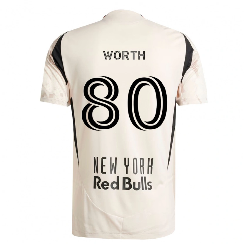 Danxen Kvinder Nate Worth #80 Råhvid Rød Sort Udebane Spillertrøjer 2026/27 Trøje T-Shirt