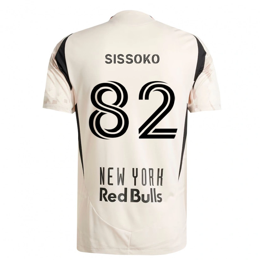 Danxen Kvinder Makan Sissoko #82 Råhvid Rød Sort Udebane Spillertrøjer 2026/27 Trøje T-Shirt