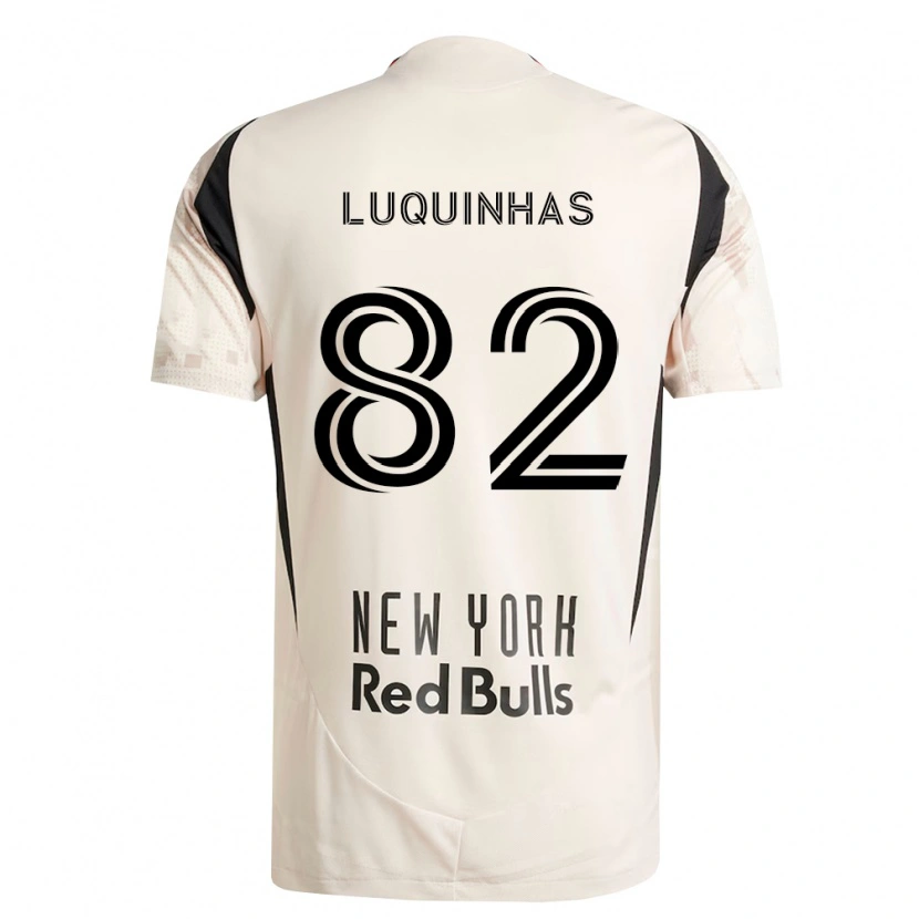 Danxen Kvinder Luquinhas #82 Råhvid Rød Sort Udebane Spillertrøjer 2026/27 Trøje T-Shirt