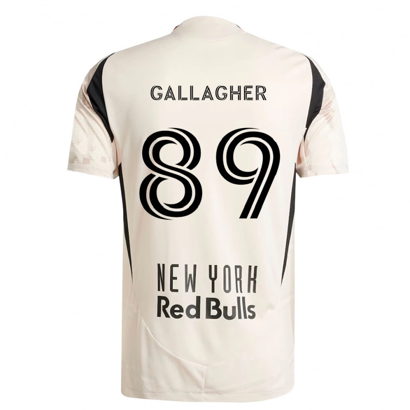 Danxen Kvinder Christian Gallagher #89 Råhvid Rød Sort Udebane Spillertrøjer 2026/27 Trøje T-Shirt
