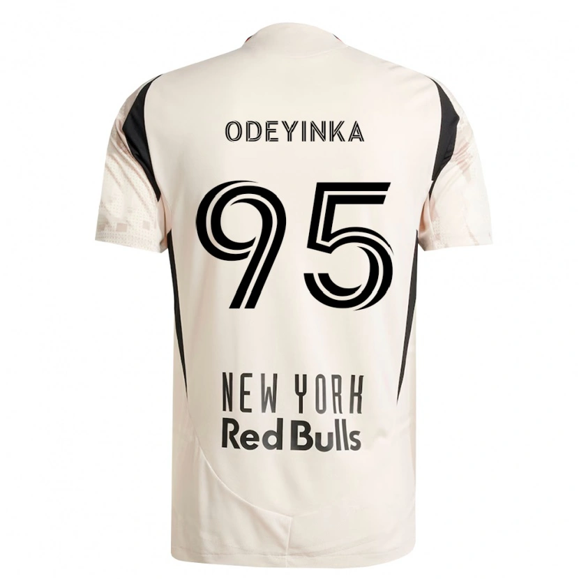 Danxen Kvinder Malik Odeyinka #95 Råhvid Rød Sort Udebane Spillertrøjer 2026/27 Trøje T-Shirt