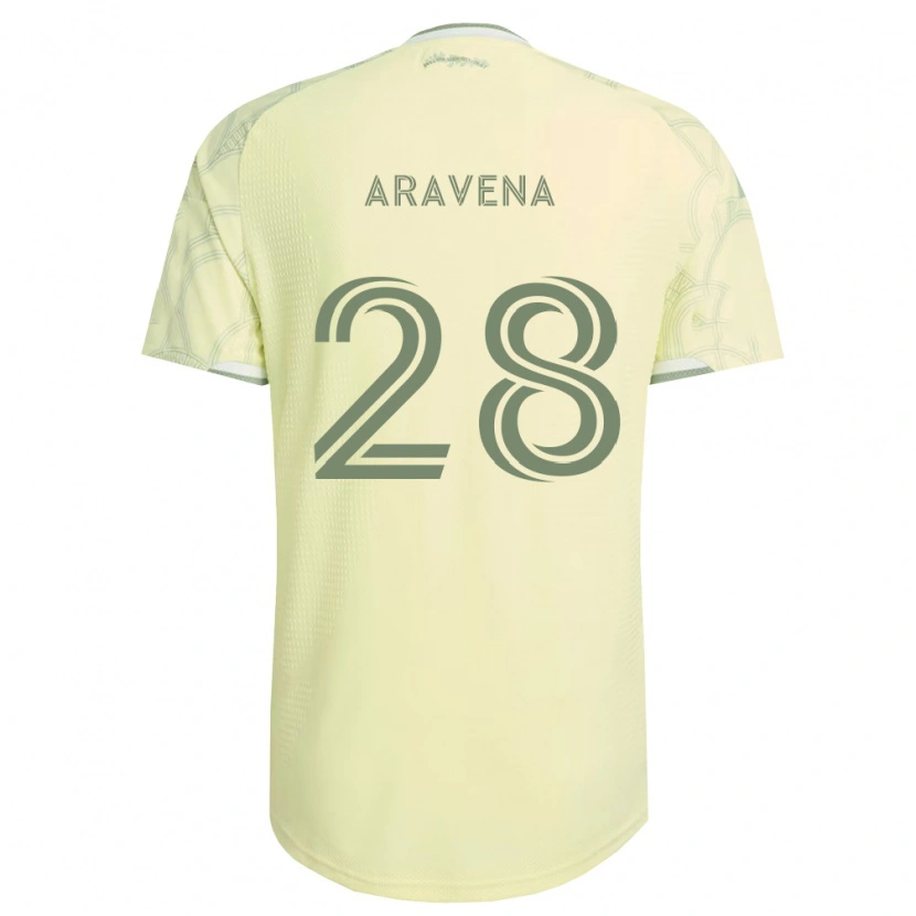 Danxen Kvinder Alexander Aravena #28 Beige Hvid Udebane Spillertrøjer 2026/27 Trøje T-Shirt