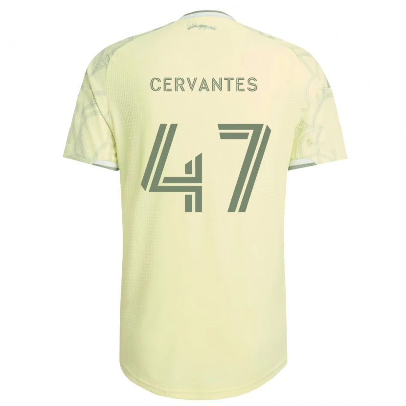 Danxen Kvinder Daniel Cervantes #47 Beige Hvid Udebane Spillertrøjer 2026/27 Trøje T-Shirt