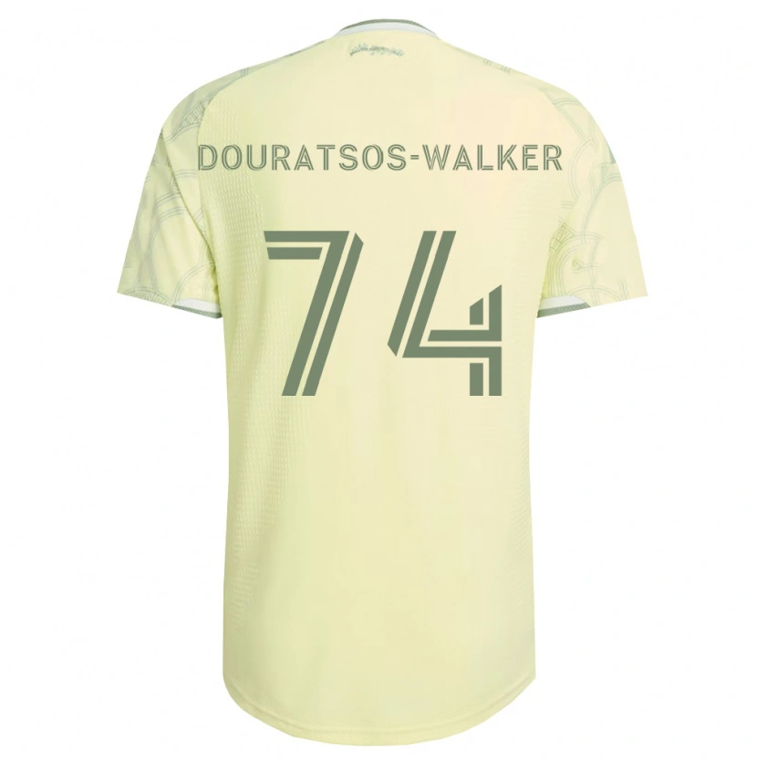 Danxen Kvinder Elias Douratsos-Walker #74 Beige Hvid Udebane Spillertrøjer 2026/27 Trøje T-Shirt