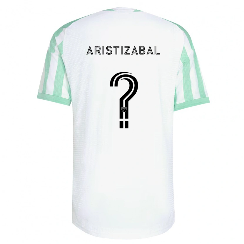 Danxen Kvinder Nicolas Aristizabal #0 Lysegrøn Sort Hvid Udebane Spillertrøjer 2026/27 Trøje T-Shirt