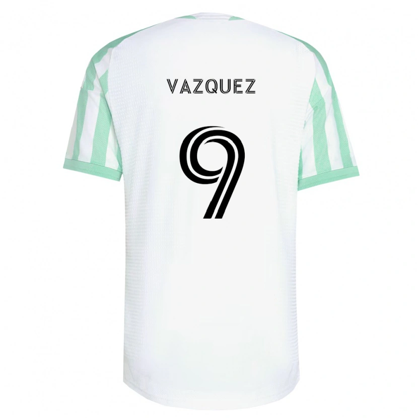 Danxen Kvinder Brandon Vazquez #9 Lysegrøn Sort Hvid Udebane Spillertrøjer 2026/27 Trøje T-Shirt