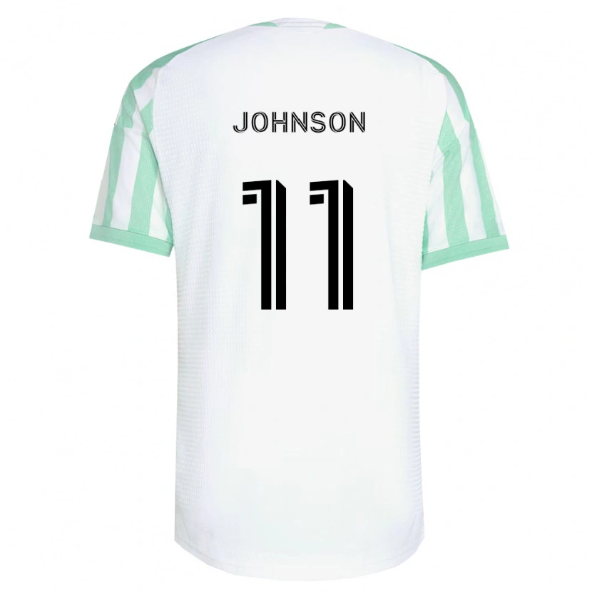 Danxen Kvinder Emmanuel Johnson #11 Lysegrøn Sort Hvid Udebane Spillertrøjer 2026/27 Trøje T-Shirt