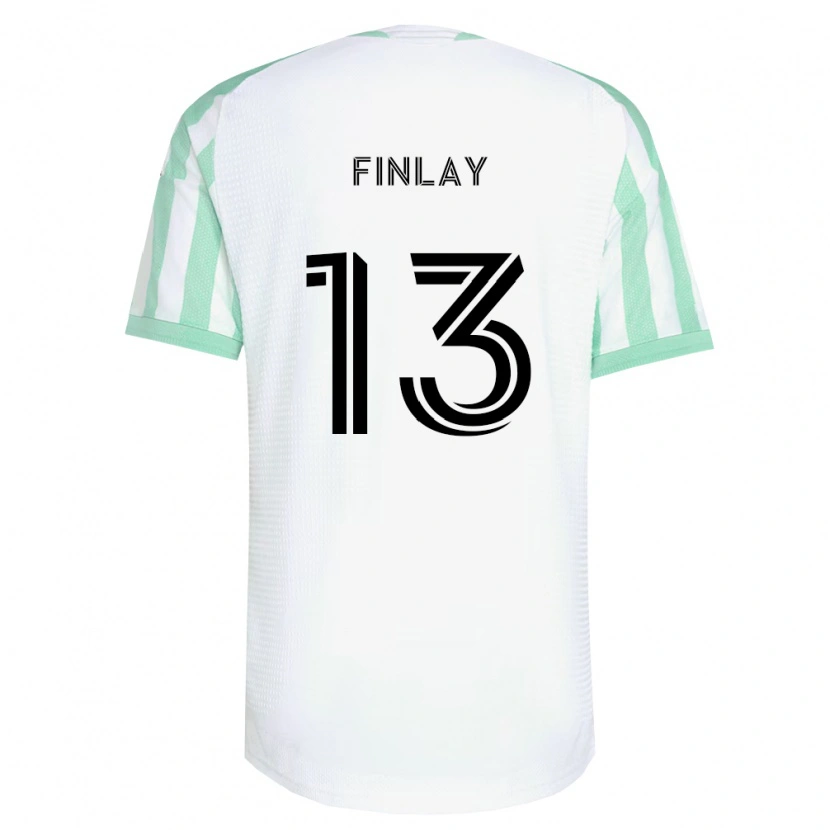 Danxen Kvinder Ethan Finlay #13 Lysegrøn Sort Hvid Udebane Spillertrøjer 2026/27 Trøje T-Shirt