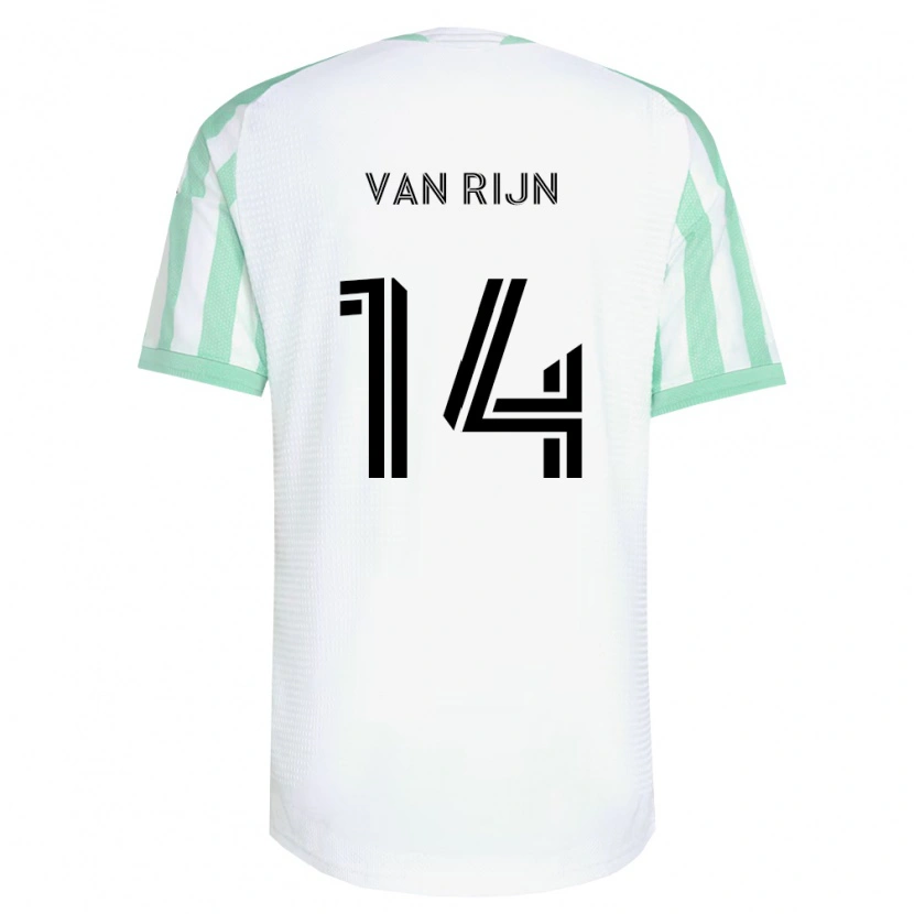 Danxen Kvinder Nico Van Rijn #14 Lysegrøn Sort Hvid Udebane Spillertrøjer 2026/27 Trøje T-Shirt
