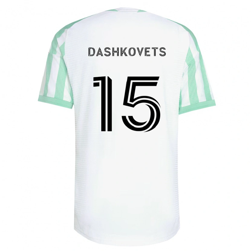 Danxen Kvinder Artem Dashkovets #15 Lysegrøn Sort Hvid Udebane Spillertrøjer 2026/27 Trøje T-Shirt
