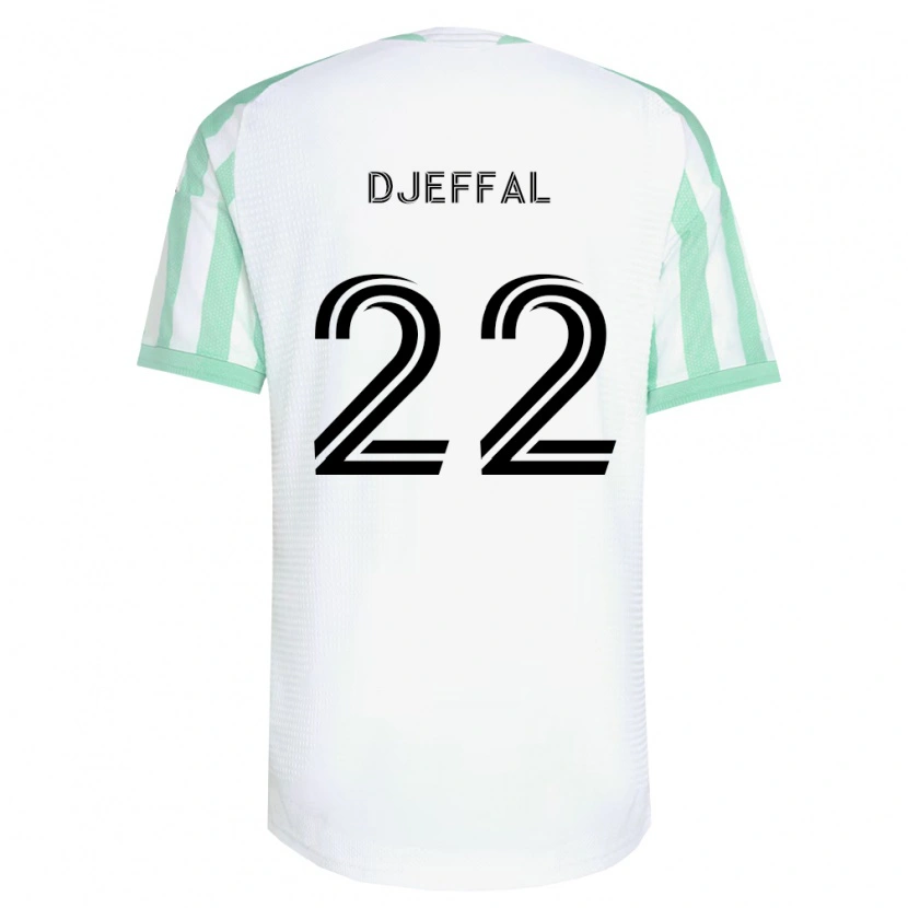 Danxen Kvinder Sofiane Djeffal #22 Lysegrøn Sort Hvid Udebane Spillertrøjer 2026/27 Trøje T-Shirt