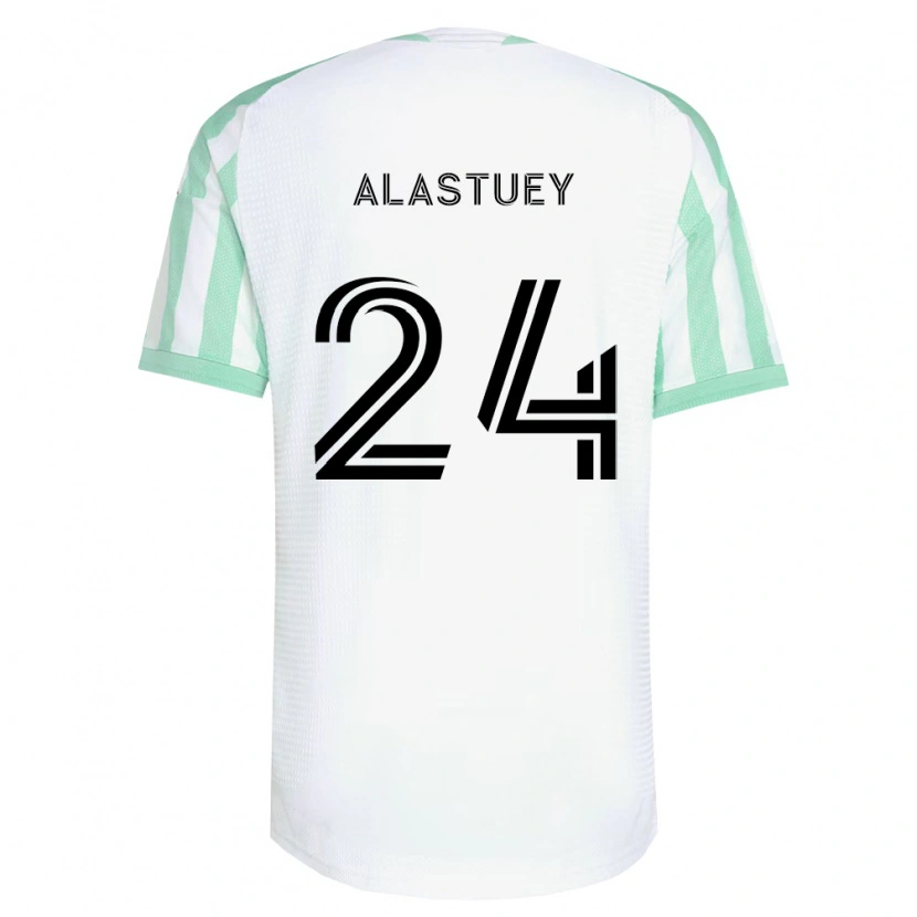 Danxen Kvinder Jorge Alastuey #24 Lysegrøn Sort Hvid Udebane Spillertrøjer 2026/27 Trøje T-Shirt