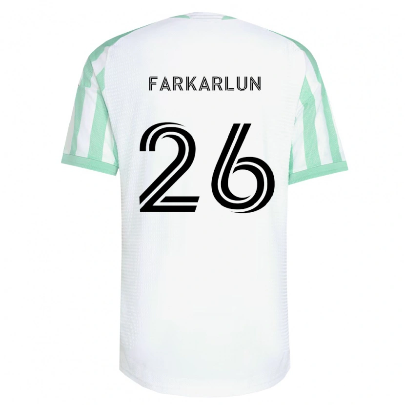 Danxen Kvinder Jimmy Farkarlun #26 Lysegrøn Sort Hvid Udebane Spillertrøjer 2026/27 Trøje T-Shirt