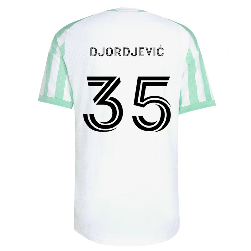 Danxen Kvinder Mateja Djordjević #35 Lysegrøn Sort Hvid Udebane Spillertrøjer 2026/27 Trøje T-Shirt