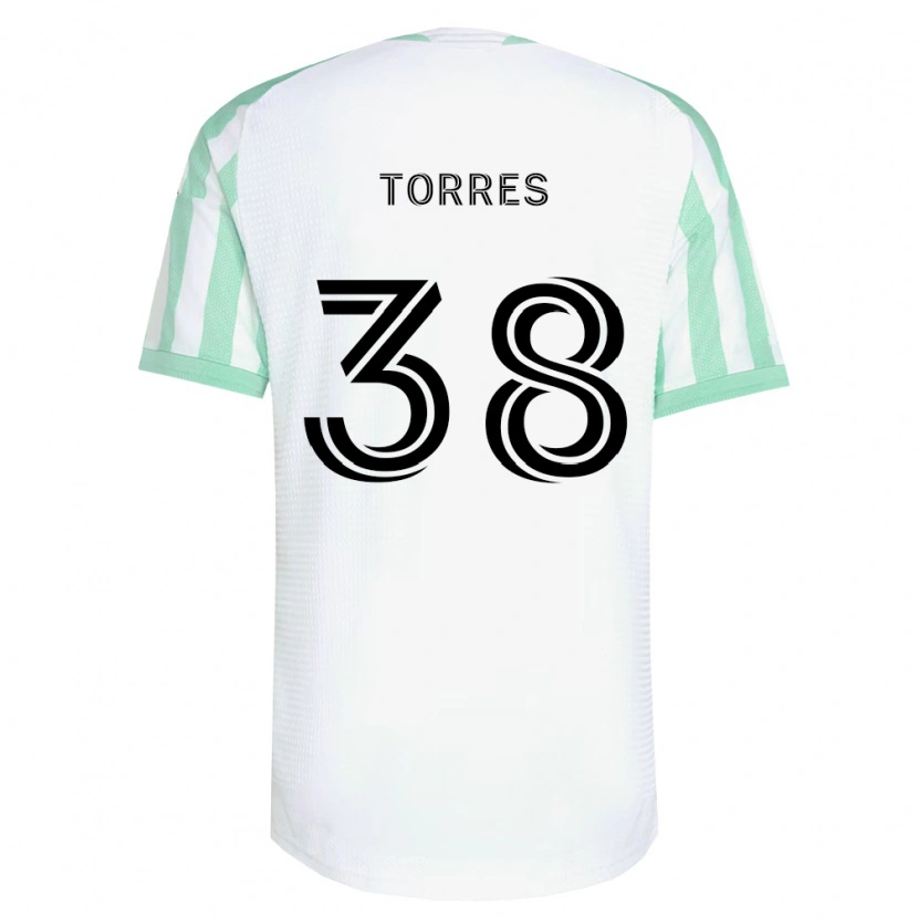 Danxen Kvinder Ervin Torres #38 Lysegrøn Sort Hvid Udebane Spillertrøjer 2026/27 Trøje T-Shirt
