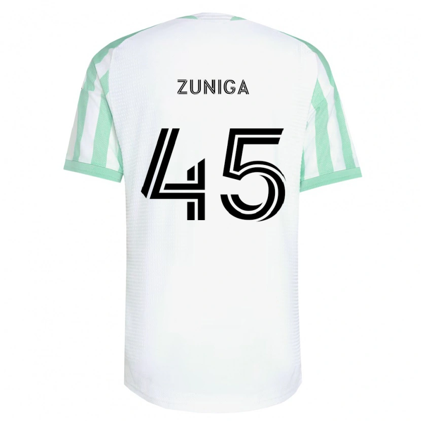Danxen Kvinder Abner Zuñiga #45 Lysegrøn Sort Hvid Udebane Spillertrøjer 2026/27 Trøje T-Shirt