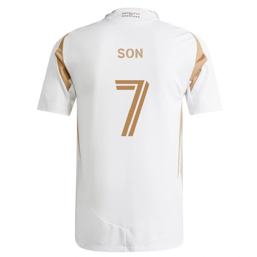 Danxen Kvinder Heung-Min Son #7 Hvid Brun Udebane Spillertrøjer 2026/27 Trøje T-Shirt