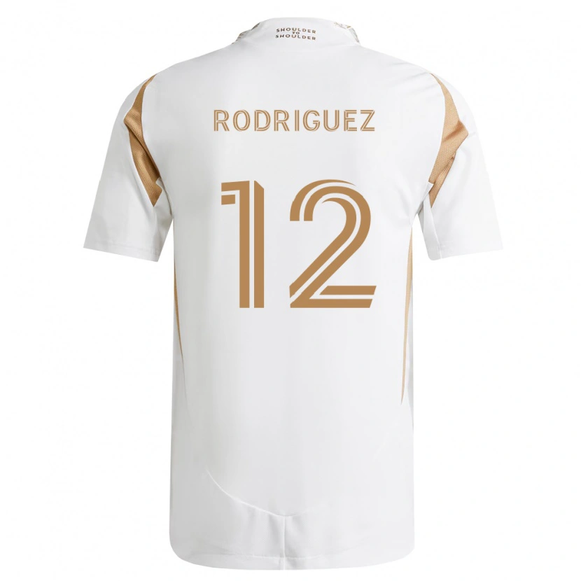 Danxen Kvinder Jeremi Rodriguez #12 Hvid Brun Udebane Spillertrøjer 2026/27 Trøje T-Shirt