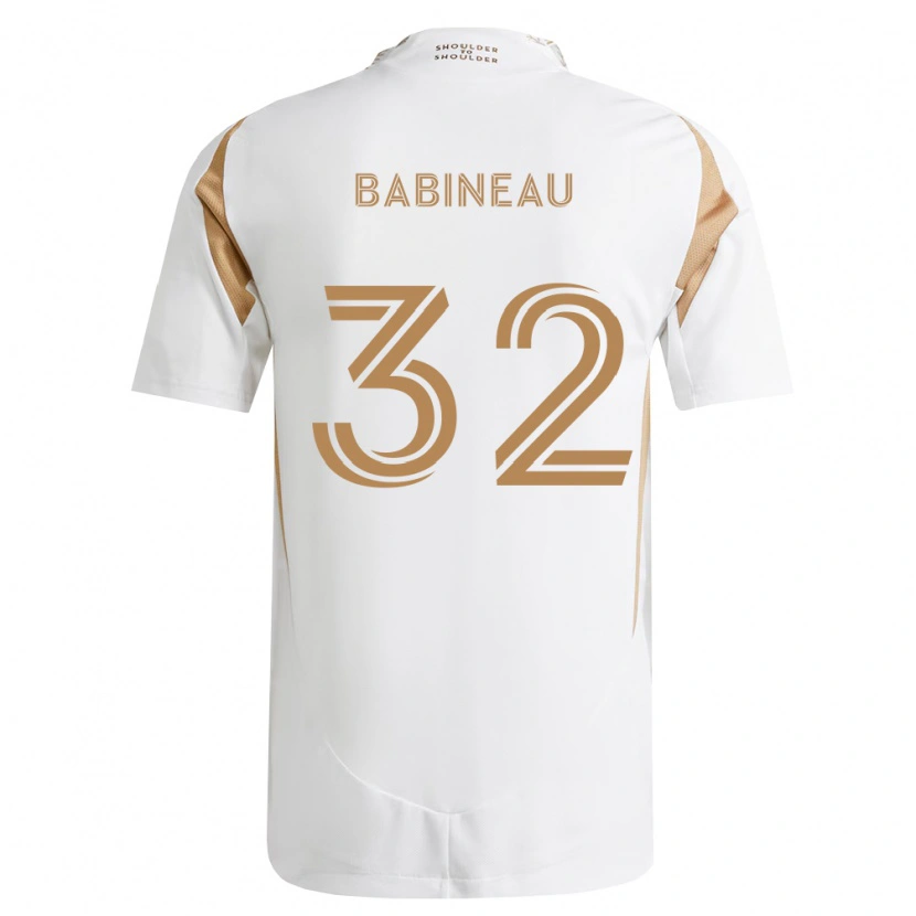 Danxen Kvinder Travis Babineau #32 Hvid Brun Udebane Spillertrøjer 2026/27 Trøje T-Shirt
