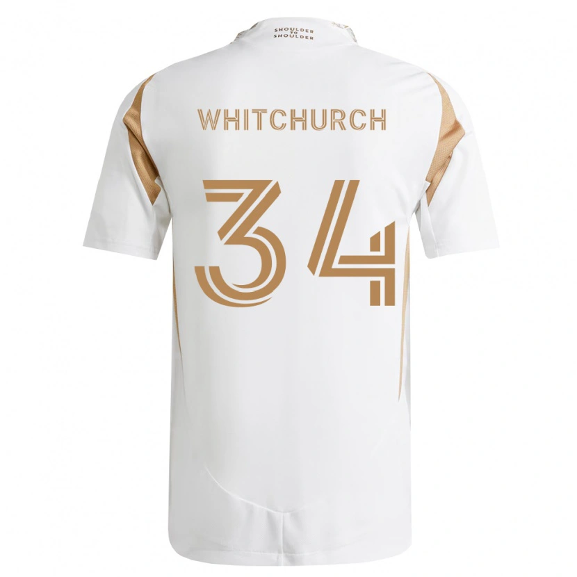 Danxen Kvinder Giuliano Whitchurch #34 Hvid Brun Udebane Spillertrøjer 2026/27 Trøje T-Shirt
