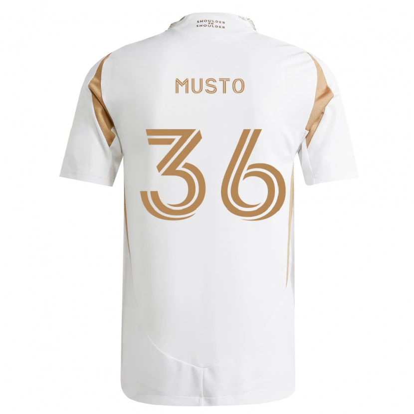Danxen Kvinder Tommy Musto #36 Hvid Brun Udebane Spillertrøjer 2026/27 Trøje T-Shirt