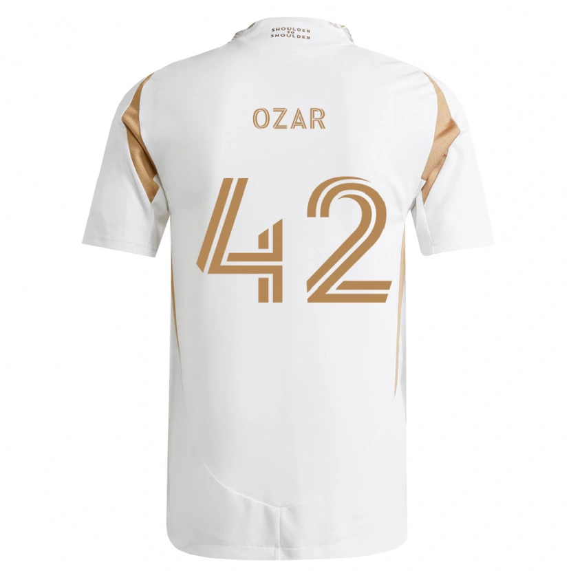 Danxen Kvinder Miles Ozar #42 Hvid Brun Udebane Spillertrøjer 2026/27 Trøje T-Shirt