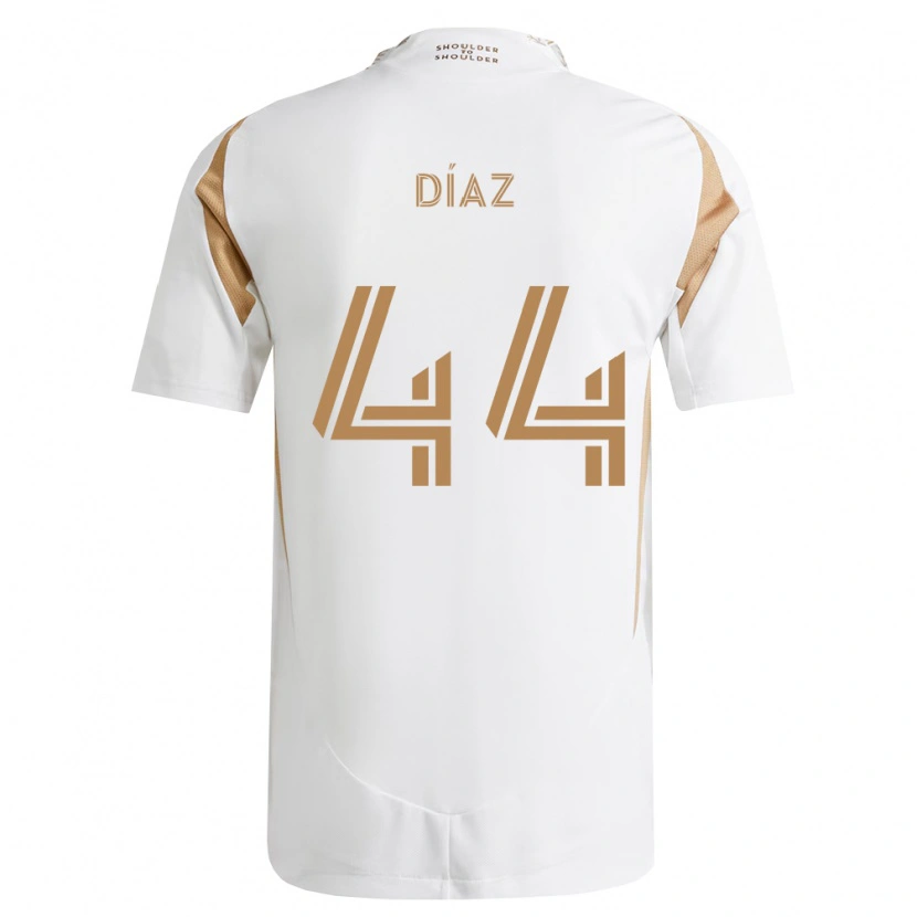 Danxen Kvinder Carlos Díaz #44 Hvid Brun Udebane Spillertrøjer 2026/27 Trøje T-Shirt
