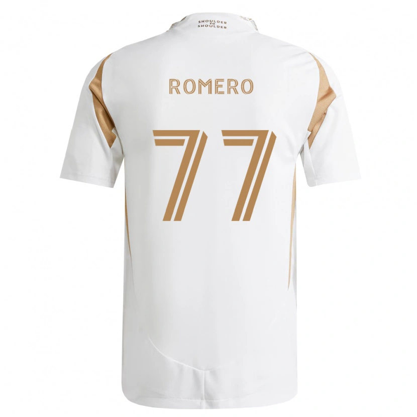 Danxen Kvinder Alexander Romero #77 Hvid Brun Udebane Spillertrøjer 2026/27 Trøje T-Shirt