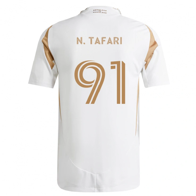Danxen Kvinder Nkosi Tafari #91 Hvid Brun Udebane Spillertrøjer 2026/27 Trøje T-Shirt