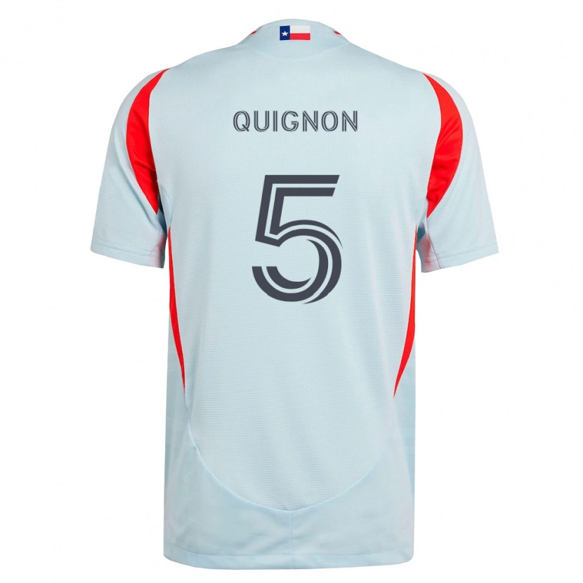 Danxen Kvinder Facundo Quignón #5 Mørkegrå Hvid Rød Udebane Spillertrøjer 2026/27 Trøje T-Shirt