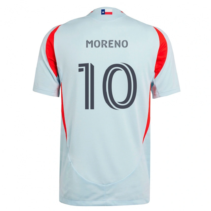Danxen Kvinder Santiago Moreno #10 Mørkegrå Hvid Rød Udebane Spillertrøjer 2026/27 Trøje T-Shirt