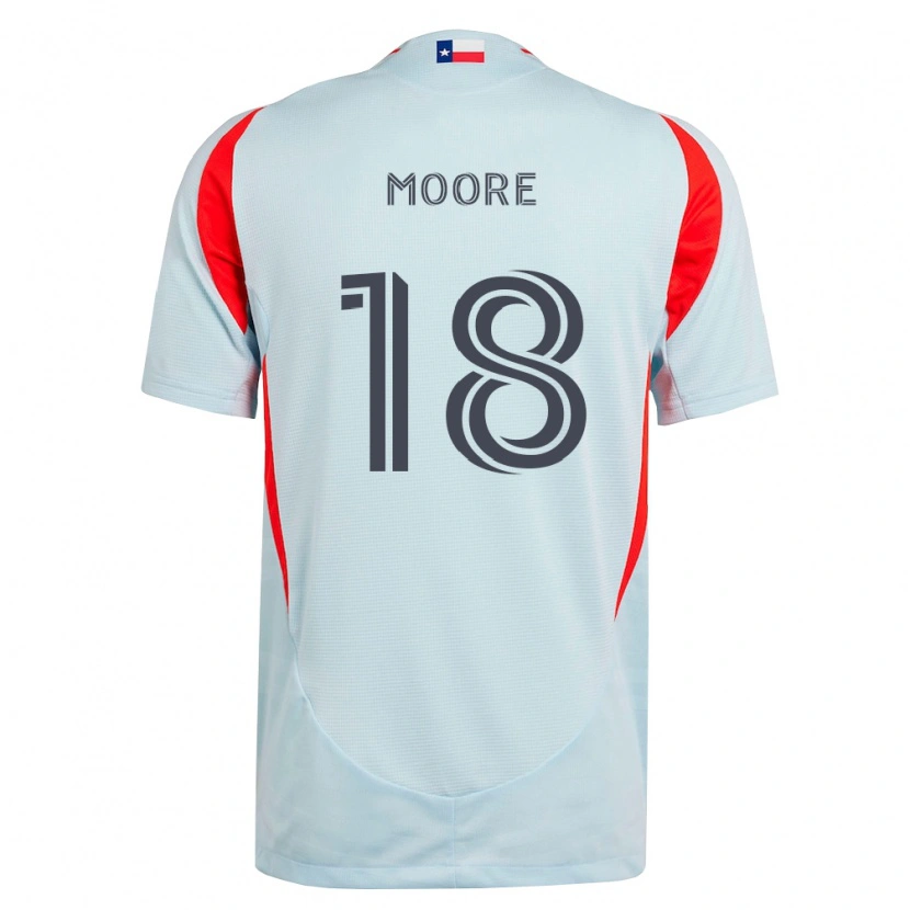 Danxen Kvinder Shaq Moore #18 Mørkegrå Hvid Rød Udebane Spillertrøjer 2026/27 Trøje T-Shirt