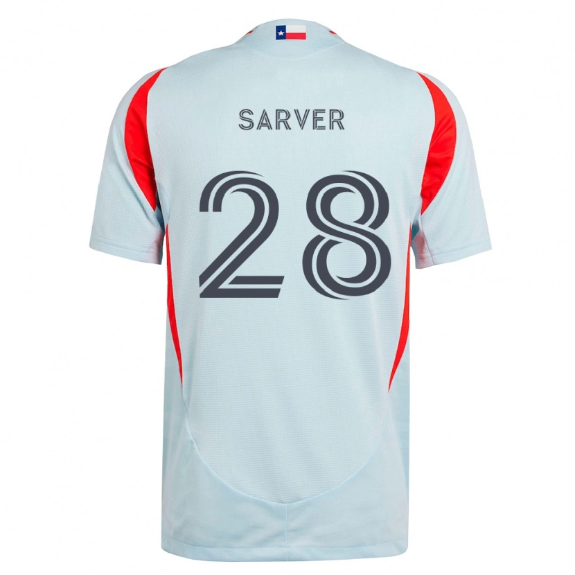 Danxen Kvinder Sam Sarver #28 Mørkegrå Hvid Rød Udebane Spillertrøjer 2026/27 Trøje T-Shirt