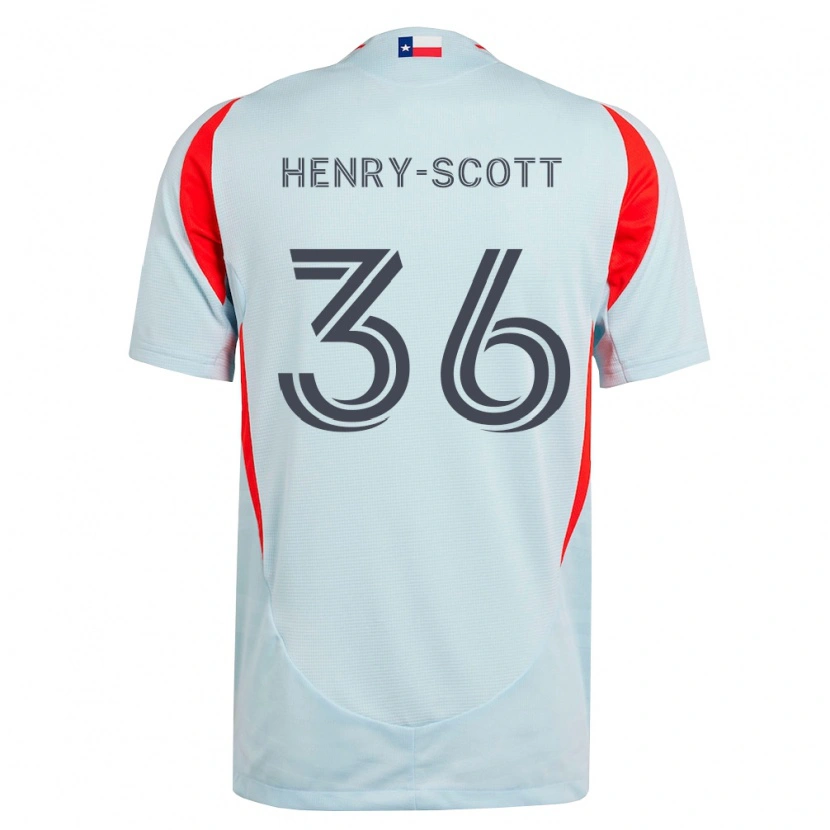 Danxen Kvinder Malik Henry-Scott #36 Mørkegrå Hvid Rød Udebane Spillertrøjer 2026/27 Trøje T-Shirt