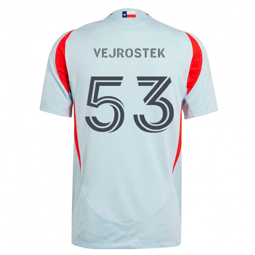 Danxen Kvinder Liam Vejrostek #53 Mørkegrå Hvid Rød Udebane Spillertrøjer 2026/27 Trøje T-Shirt