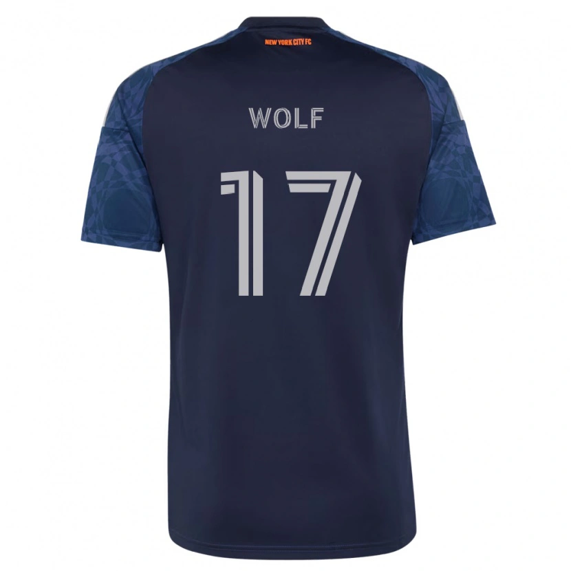 Danxen Kvinder Hannes Wolf #17 Dyb Blå Hvid Udebane Spillertrøjer 2026/27 Trøje T-Shirt
