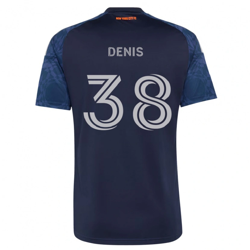 Danxen Kvinder John Denis #38 Dyb Blå Hvid Udebane Spillertrøjer 2026/27 Trøje T-Shirt