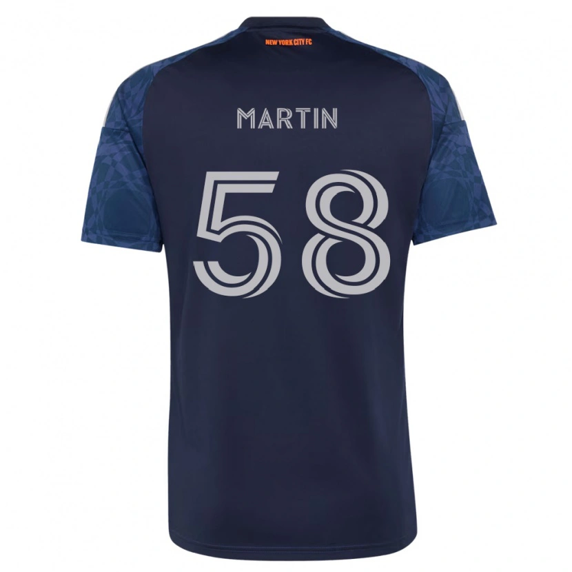 Danxen Kvinder Eóin Martin #58 Dyb Blå Hvid Udebane Spillertrøjer 2026/27 Trøje T-Shirt