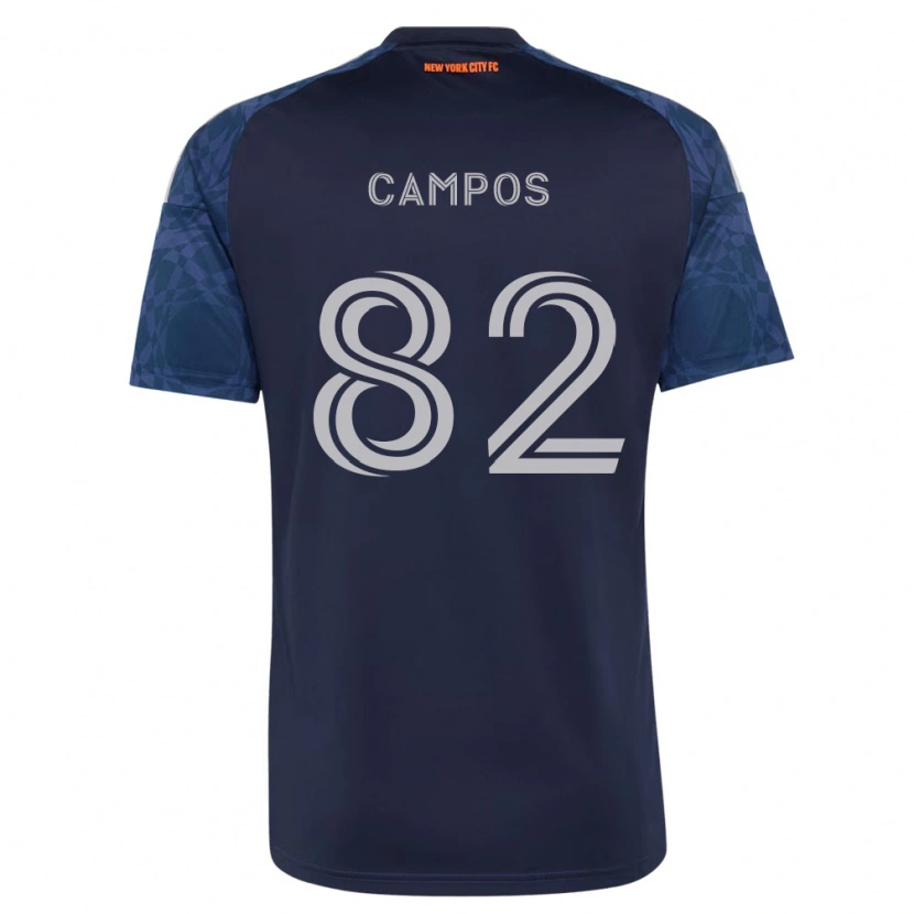 Danxen Kvinder Adonis Campos #82 Dyb Blå Hvid Udebane Spillertrøjer 2026/27 Trøje T-Shirt