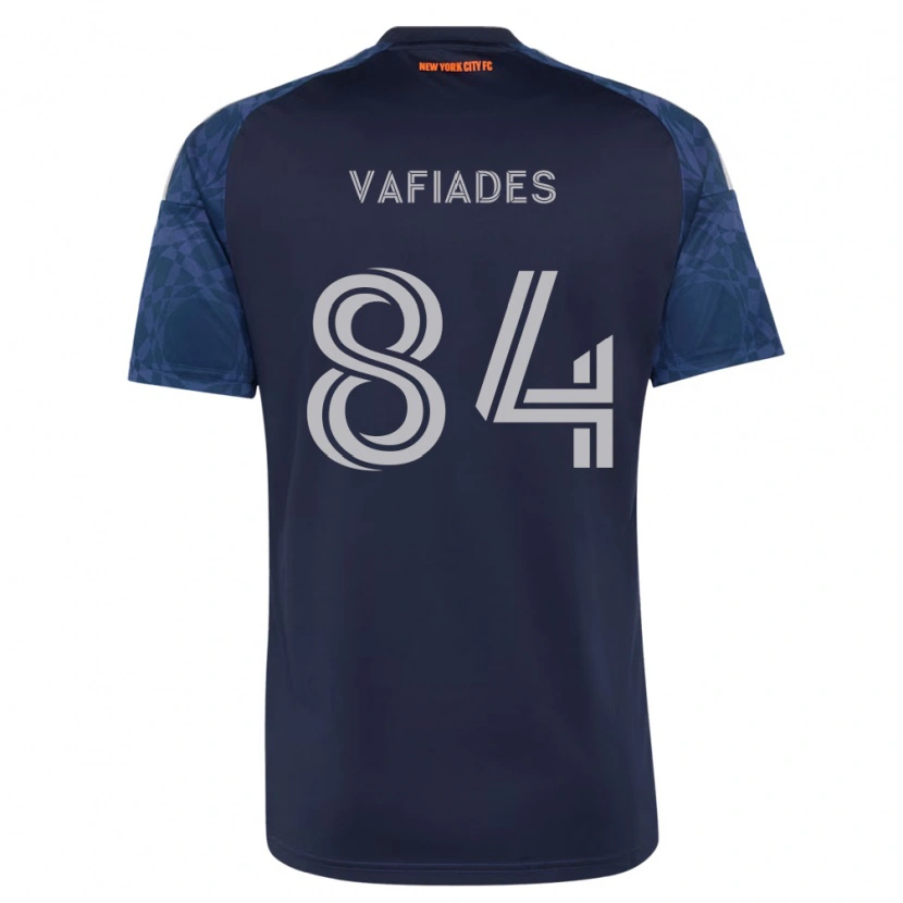 Danxen Kvinder Niccolo Vafiades #84 Dyb Blå Hvid Udebane Spillertrøjer 2026/27 Trøje T-Shirt