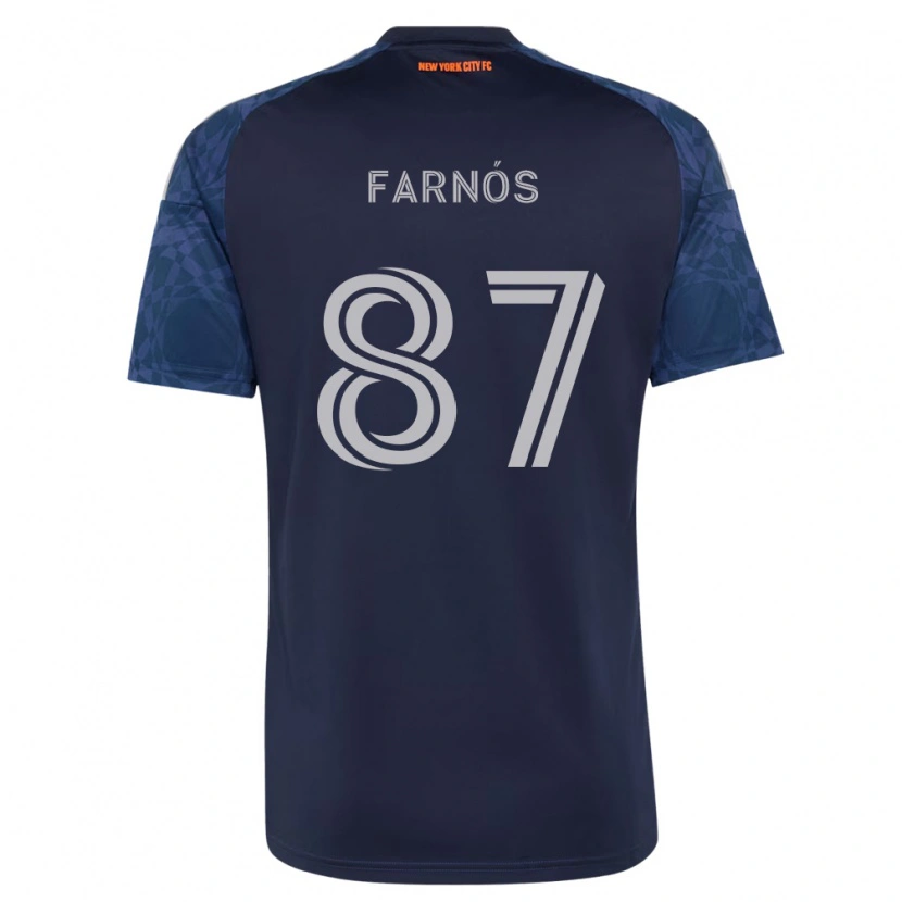 Danxen Kvinder Arnau Farnós #87 Dyb Blå Hvid Udebane Spillertrøjer 2026/27 Trøje T-Shirt