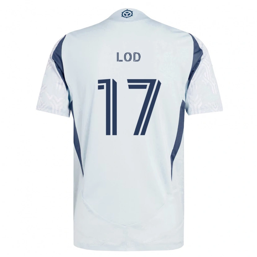 Danxen Kvinder Robin Lod #17 Blågrå Hvid Udebane Spillertrøjer 2026/27 Trøje T-Shirt