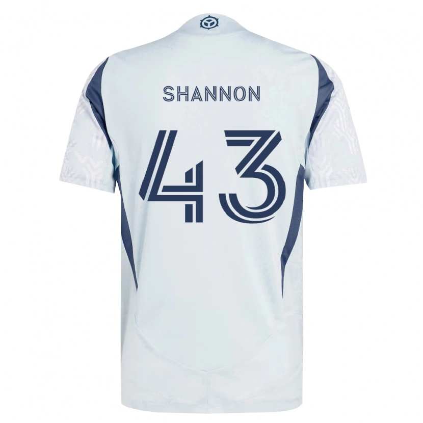 Danxen Kvinder Jaylen Shannon #43 Blågrå Hvid Udebane Spillertrøjer 2026/27 Trøje T-Shirt