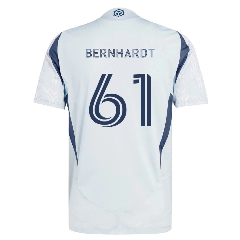 Danxen Kvinder Harrison Bernhardt #61 Blågrå Hvid Udebane Spillertrøjer 2026/27 Trøje T-Shirt